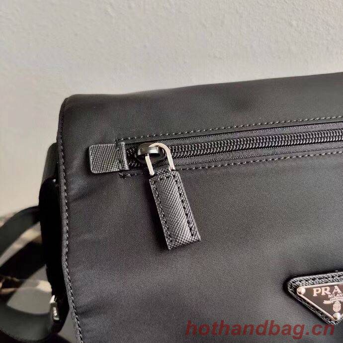 Prada Re-Nylon and Saffiano leather shoulder bag BD8993 black