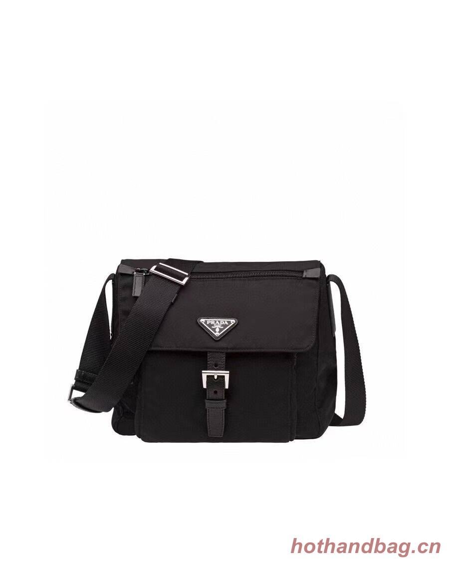 Prada Re-Nylon and Saffiano leather shoulder bag BD8994 black