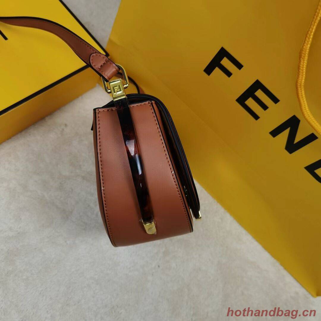 FENDI MOONLIGHT leather bag 8BT346A brown