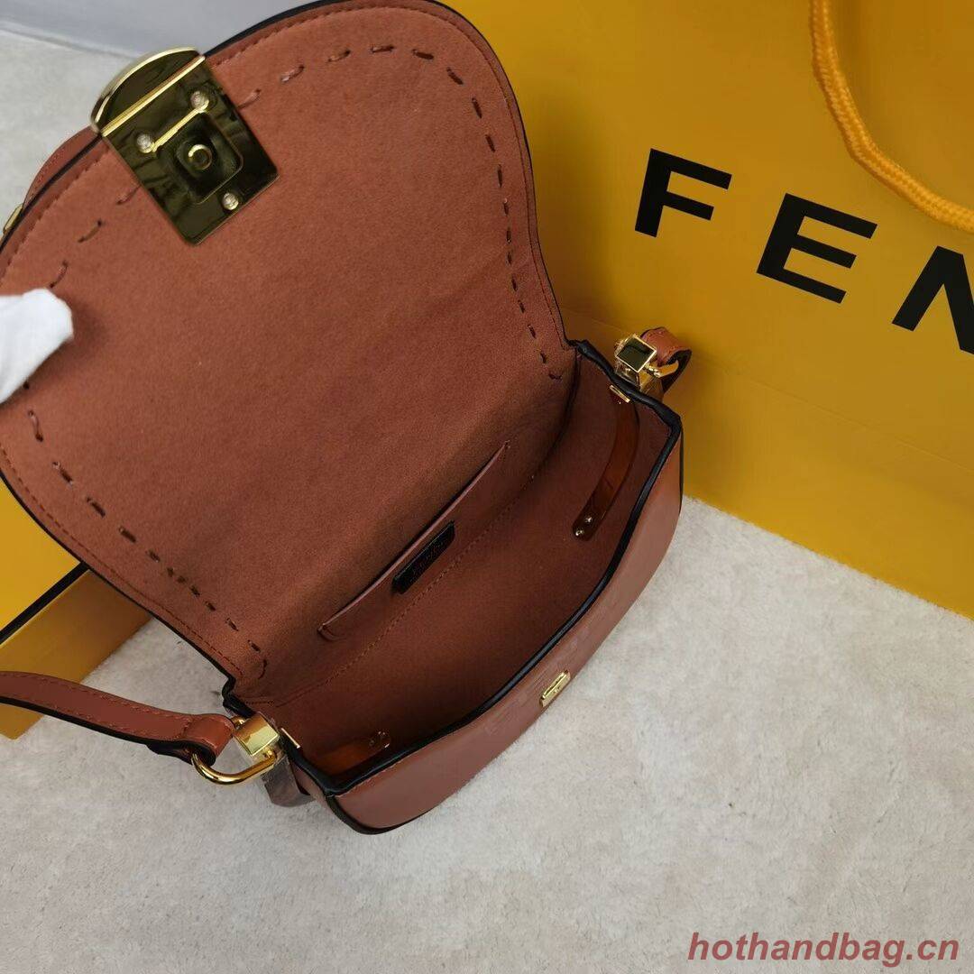 FENDI MOONLIGHT leather bag 8BT346A brown