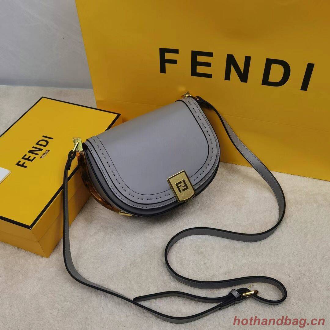 FENDI MOONLIGHT leather bag 8BT346A grey