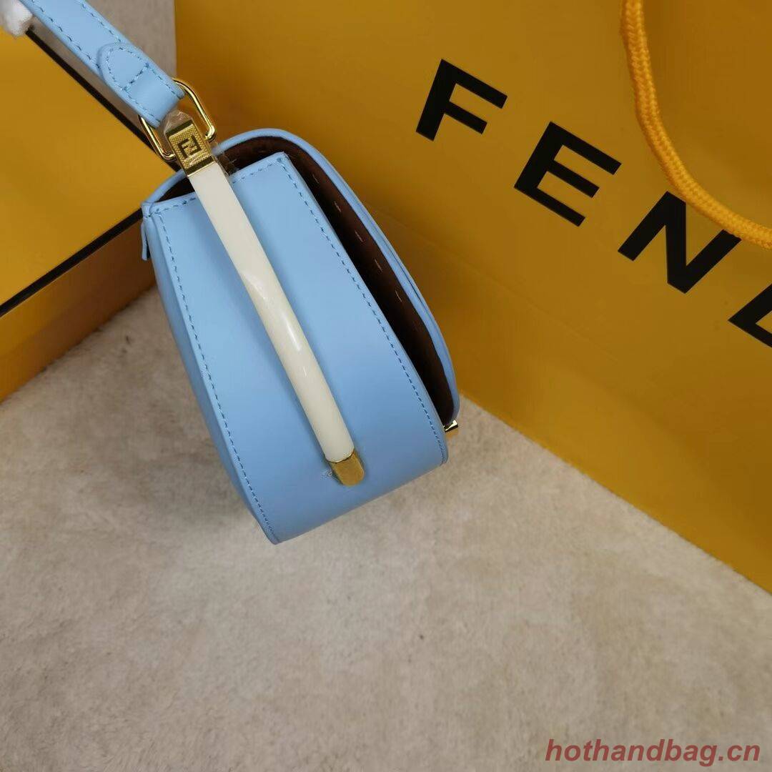 FENDI MOONLIGHT leather bag 8BT346A light blue