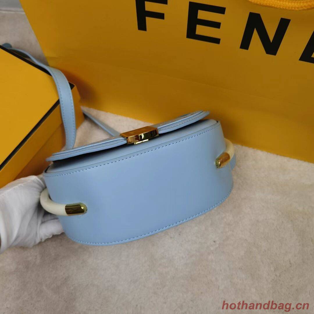 FENDI MOONLIGHT leather bag 8BT346A light blue