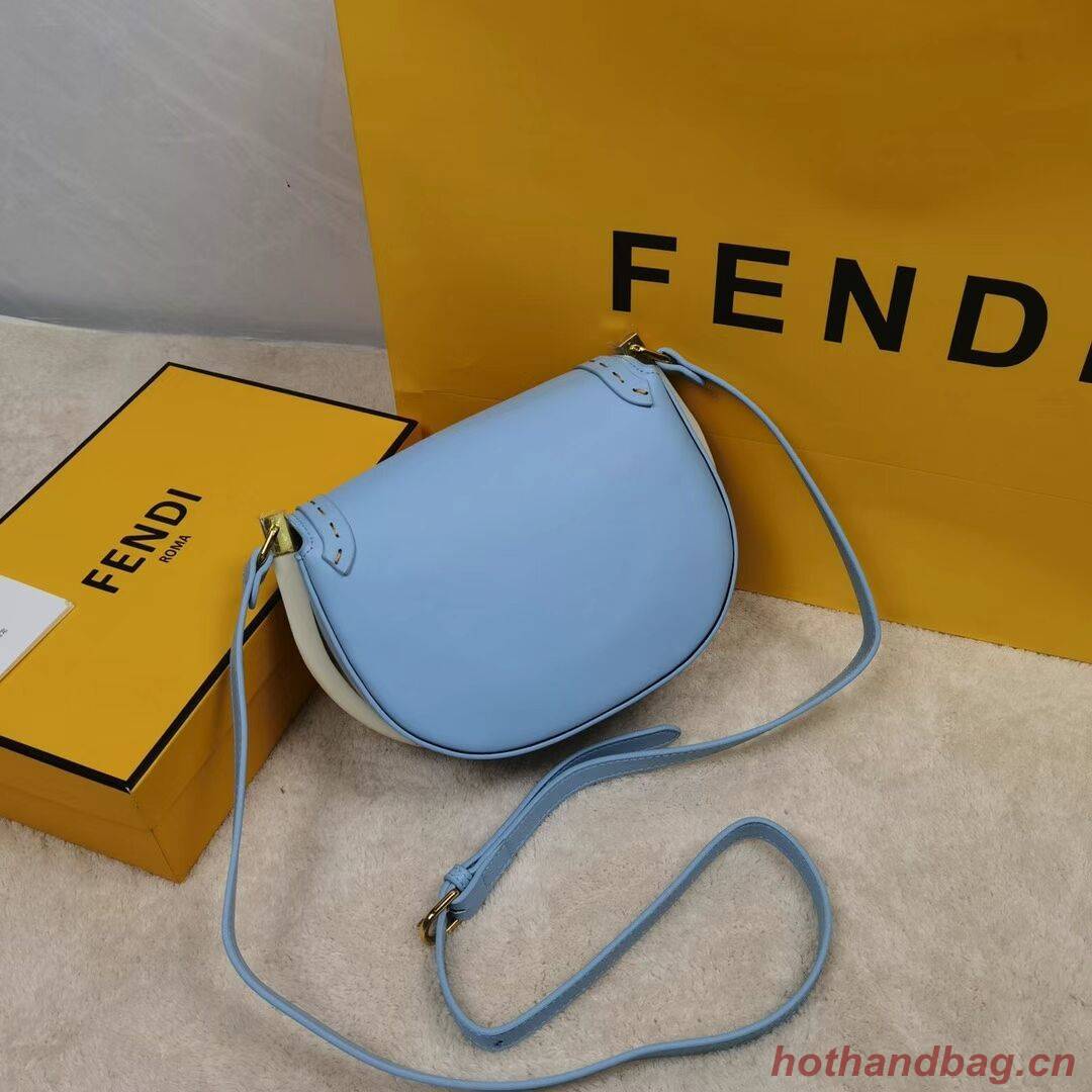 FENDI MOONLIGHT leather bag 8BT346A light blue