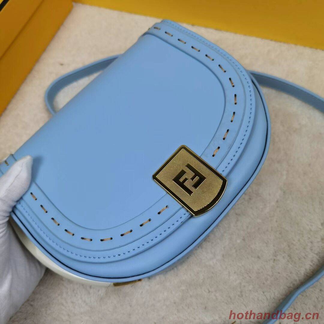 FENDI MOONLIGHT leather bag 8BT346A light blue