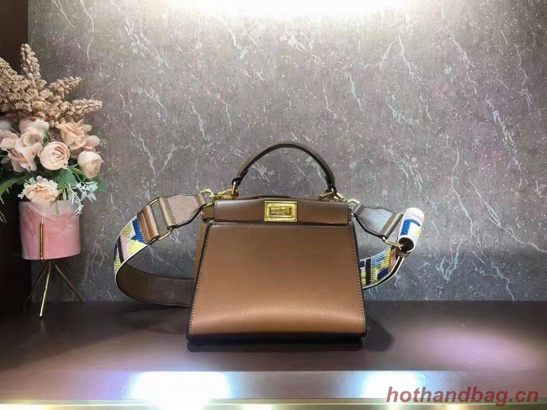 FENDI PEEKABOO ISEEU SMALL leather bag F1615 blackish green