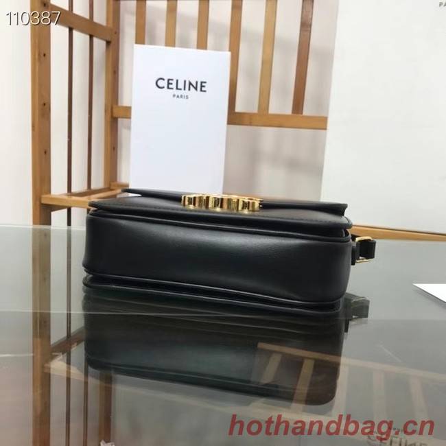 Celine TEEN TRIOMPHE BAG IN SHINY CALFSKIN MINERAL 188423 black