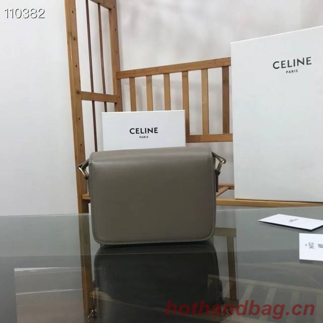 Celine TEEN TRIOMPHE BAG IN SHINY CALFSKIN MINERAL 188423 grey