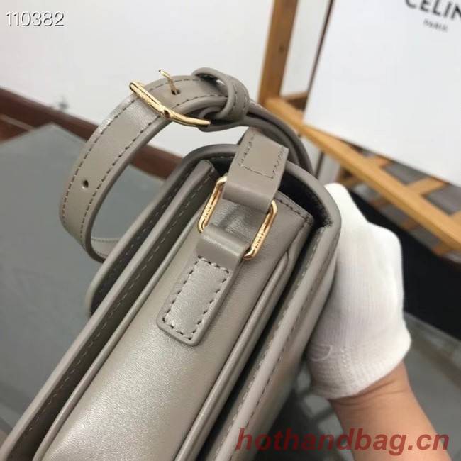 Celine TEEN TRIOMPHE BAG IN SHINY CALFSKIN MINERAL 188423 grey