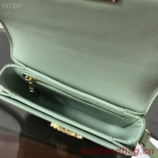 Celine TEEN TRIOMPHE BAG IN SHINY CALFSKIN MINERAL 188423 light green