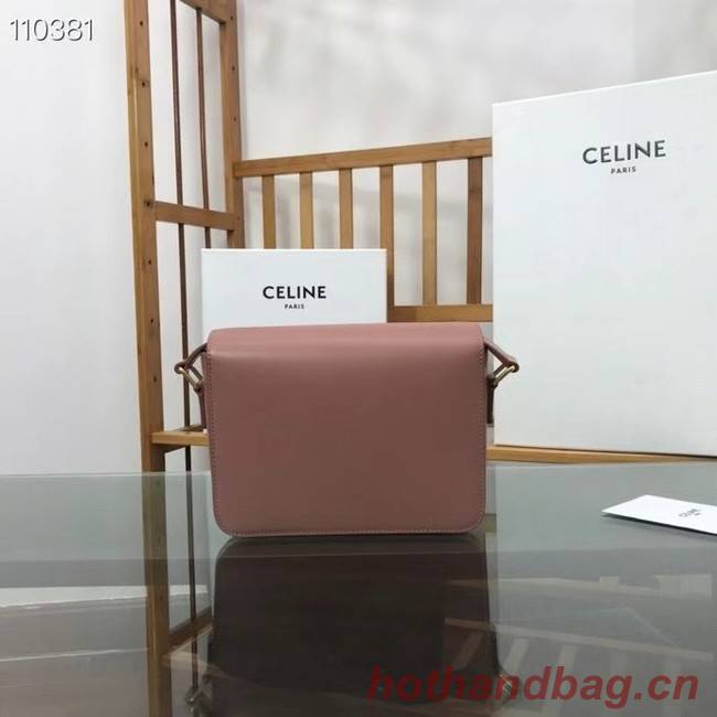 Celine TEEN TRIOMPHE BAG IN SHINY CALFSKIN MINERAL 188423 pink