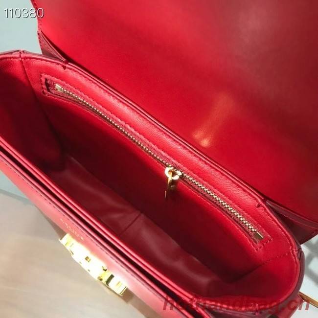 Celine TEEN TRIOMPHE BAG IN SHINY CALFSKIN MINERAL 188423 red