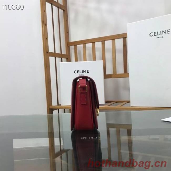 Celine TEEN TRIOMPHE BAG IN SHINY CALFSKIN MINERAL 188423 red