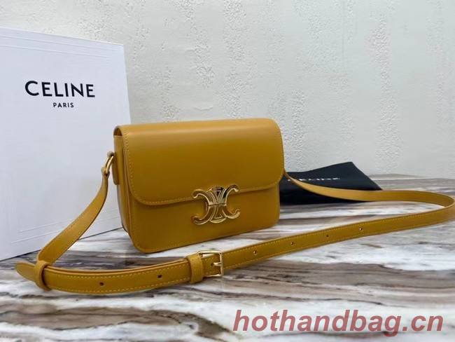 Celine TEEN TRIOMPHE BAG IN SHINY CALFSKIN MINERAL 188423 yellow