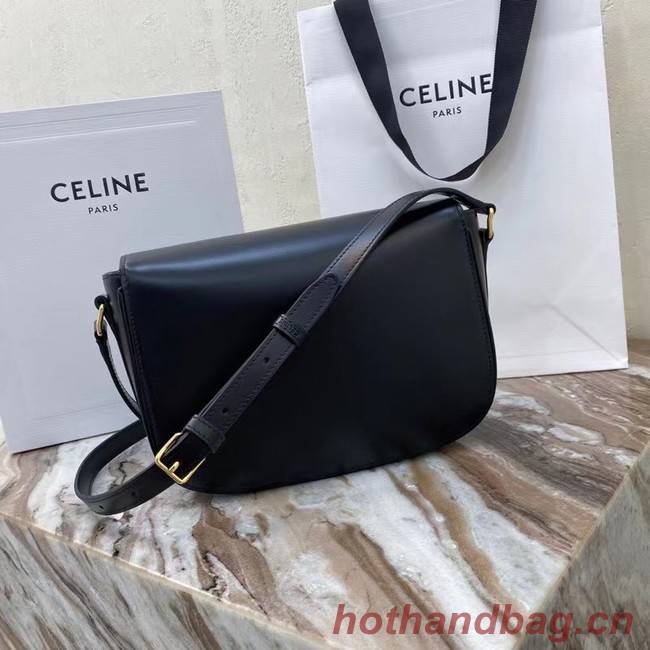 Celine TEEN TRIOMPHE BAG IN SHINY CALFSKIN MINERAL 195302 black