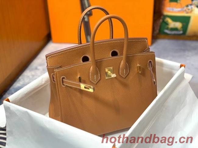 Hermes Birkin 25CM Epsom Bag Original Leather H25E brown