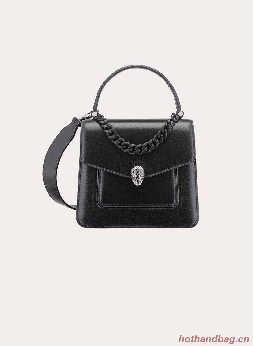 Bvlgari Serpenti Forever leather small crossbody bag B210762 black