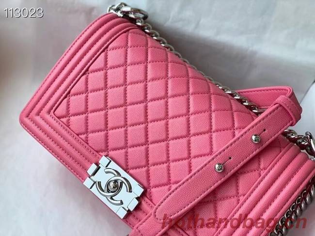 Chanel Boy Flap Original Caviar Leather Shoulder  Bag A67086 rose