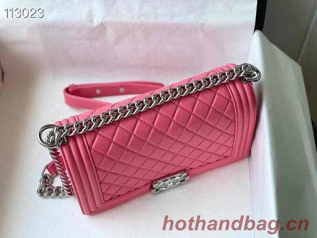 Chanel Boy Flap Original Caviar Leather Shoulder  Bag A67086 rose