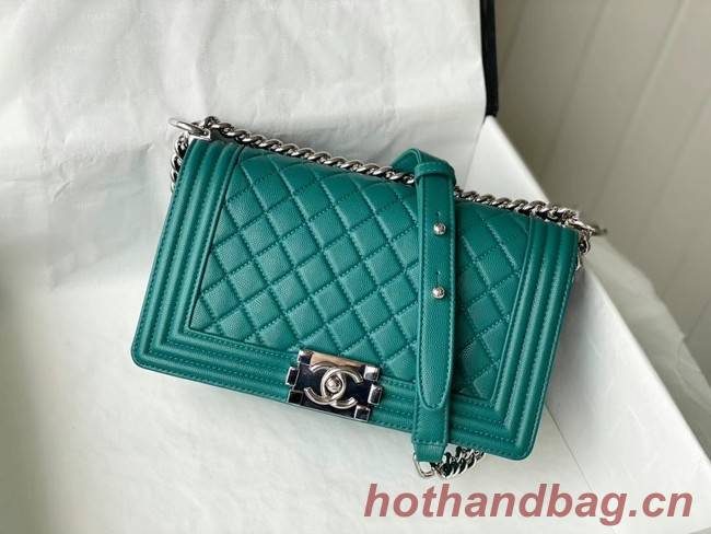 Chanel Le Boy Flap Shoulder Bag Original Leather A67086 green