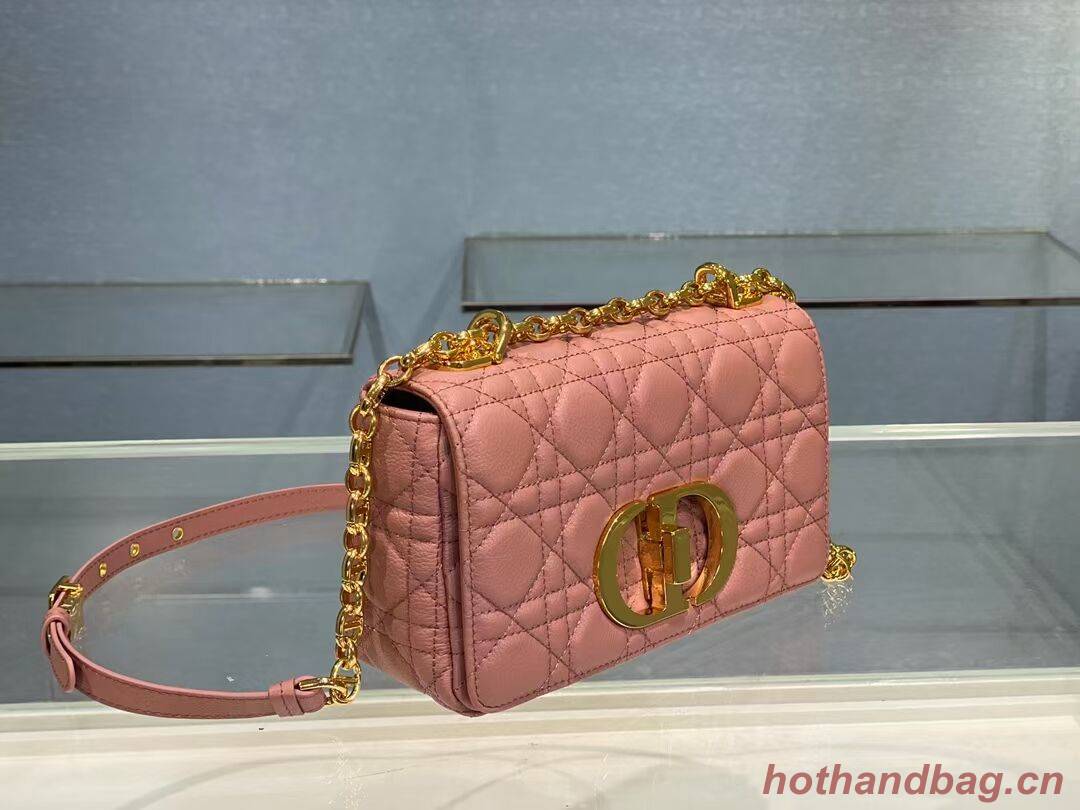 Dior SMALL DIOR CARO BAG Soft Cannage Calfskin M9241 pink