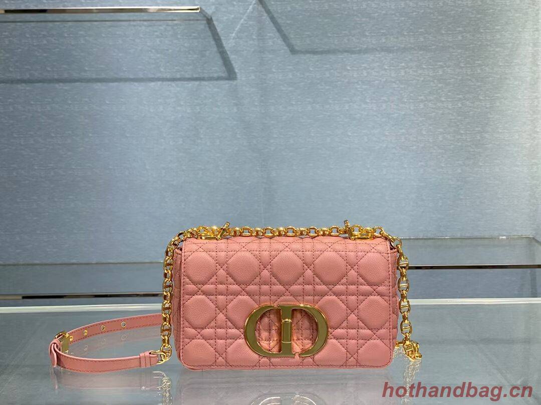 Dior SMALL DIOR CARO BAG Soft Cannage Calfskin M9241 pink