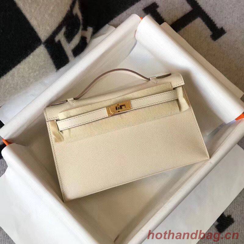 Hermes Kelly 22cm Handle Bag Epsom Leather KL22 Cream