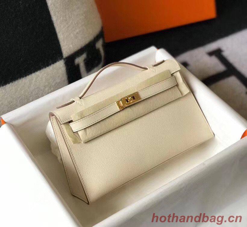 Hermes Kelly 22cm Handle Bag Epsom Leather KL22 Cream