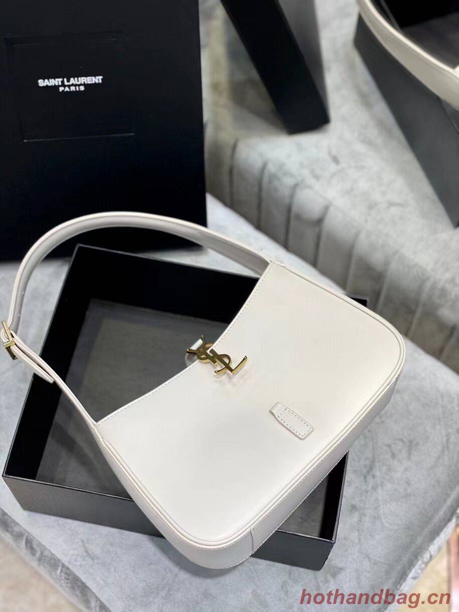 YSL TOP HANDLE BAG IN SHINY LEATHER Y687228 white