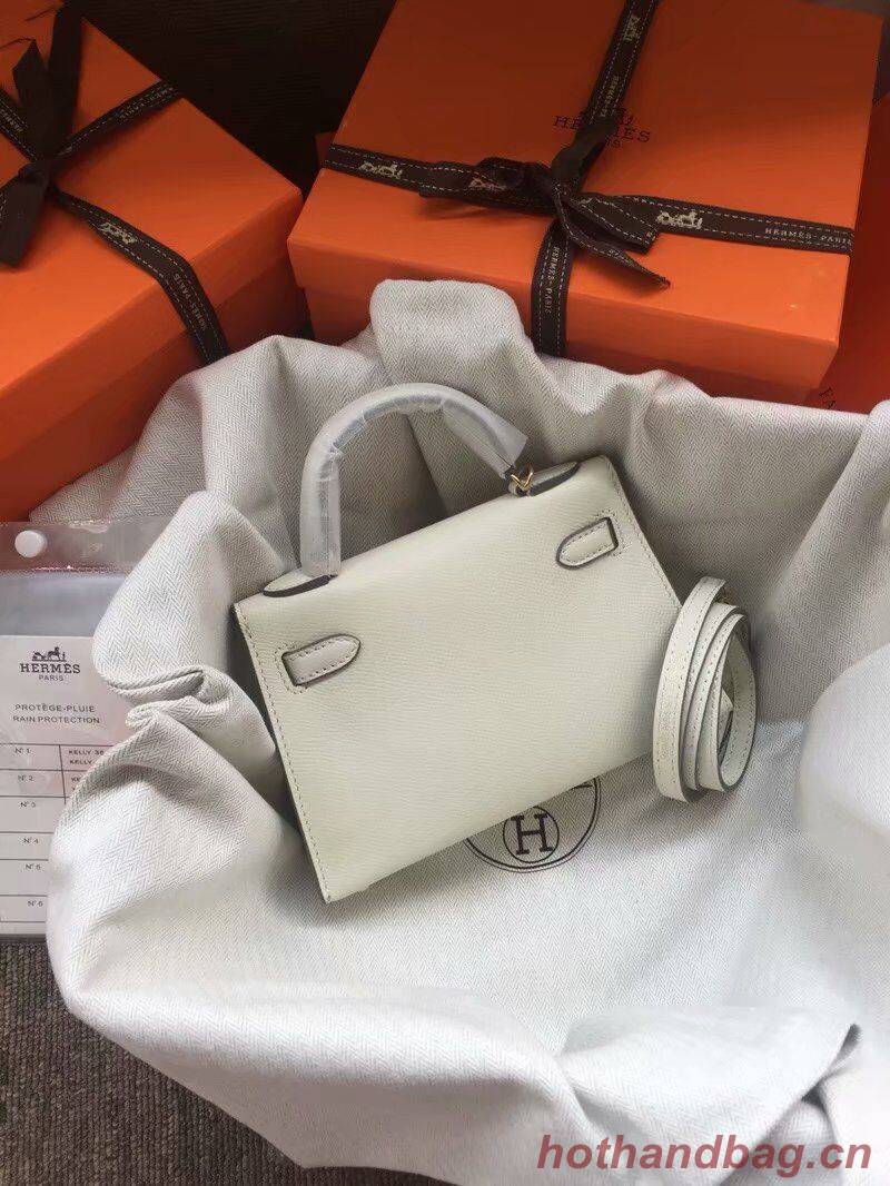 Hermes Kelly 19cm Shoulder Bags Epsom Leather KL19 Cream