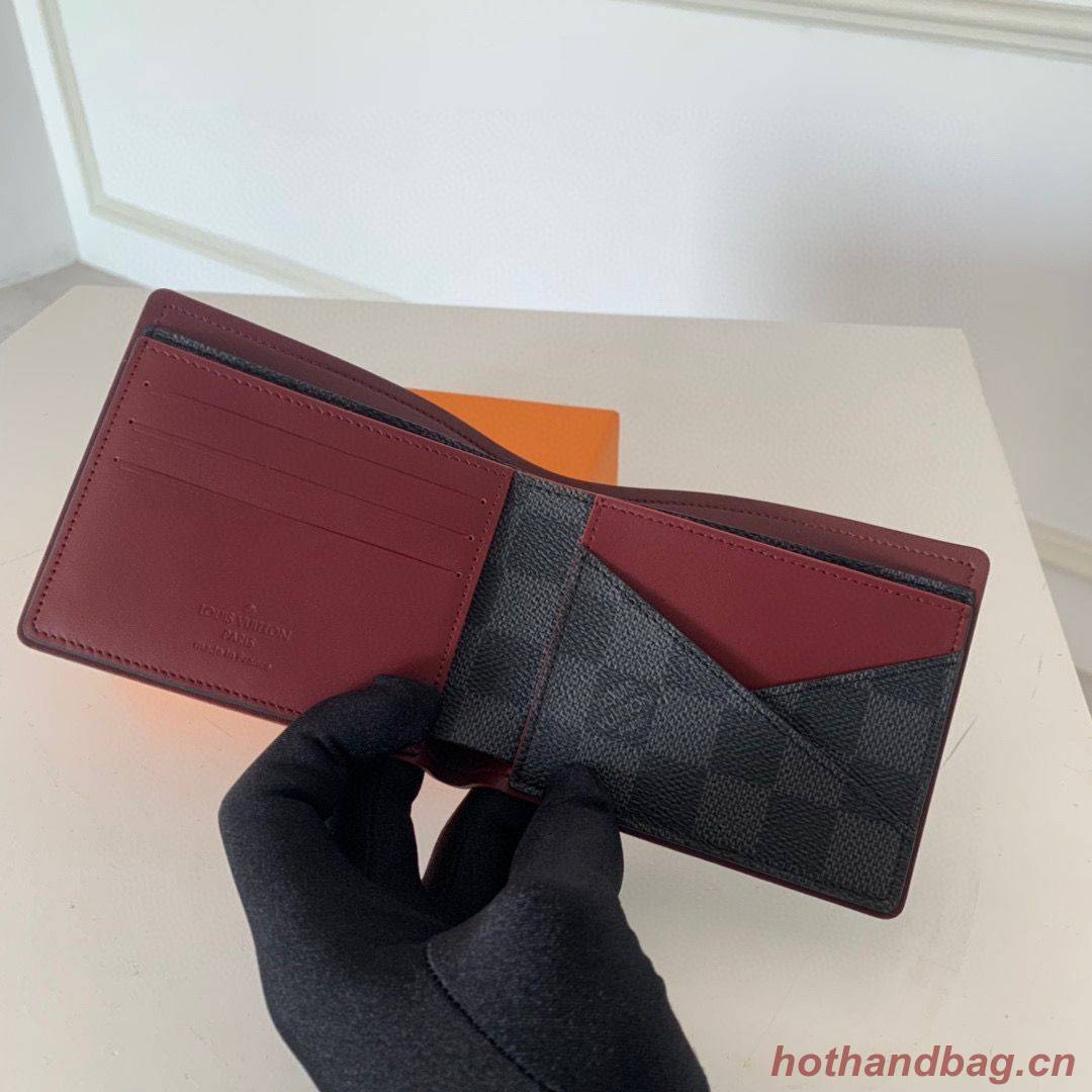 Louis vuitton Multiple Wallet N63260 Black&Red