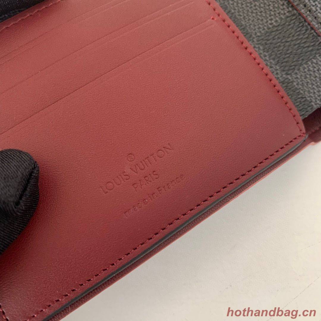 Louis vuitton Multiple Wallet N63260 Black&Red