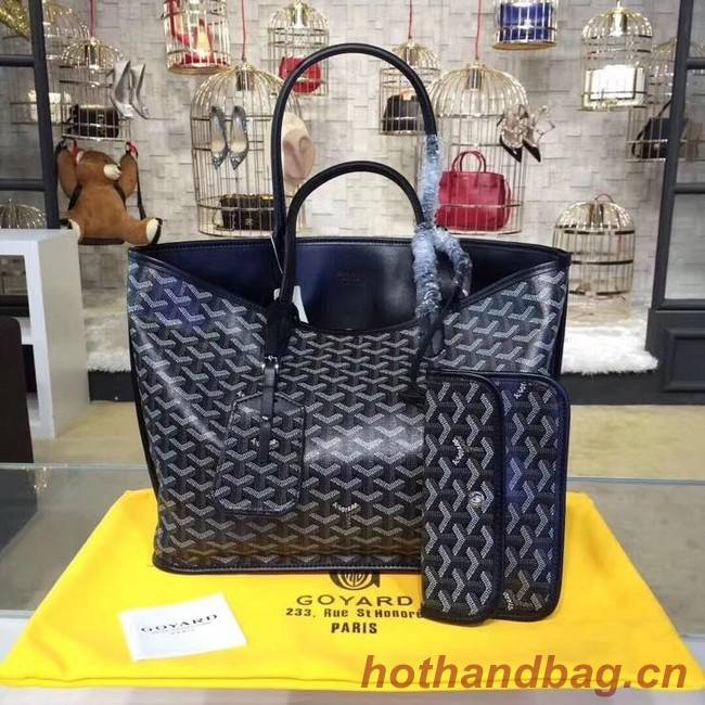 Goyard Calfskin Leather Tote Bag 20207 royal blue