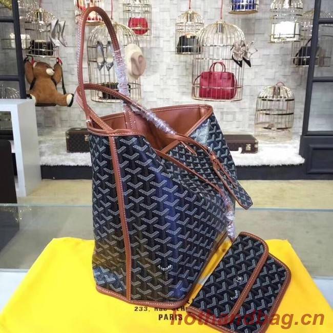 Goyard Calfskin Leather Tote Bag 20208 royal blue&brown