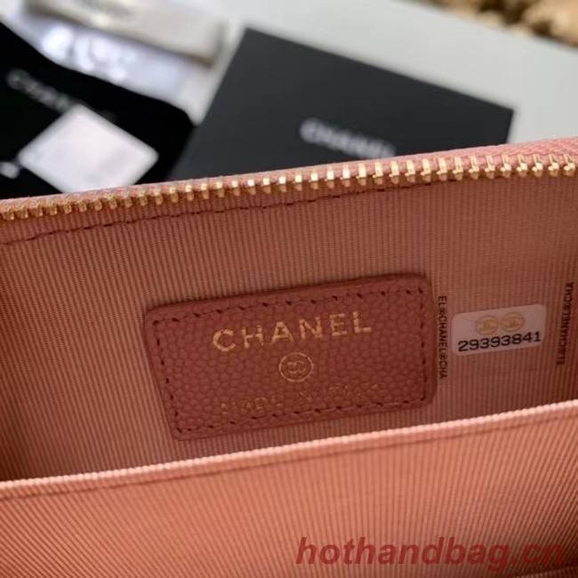 Chanel card holder Calfskin AP1650 pink