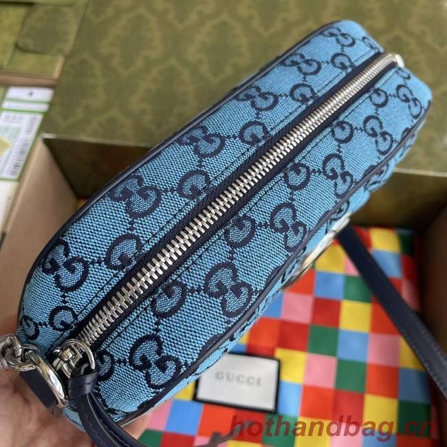 Gucci GG Marmont Multicolor small shoulder bag 447632 blue