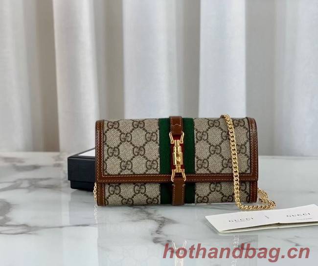 Gucci Jackie 1961 chain wallet 652681 Brown 