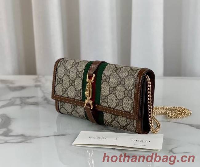 Gucci Jackie 1961 chain wallet 652681 Brown 