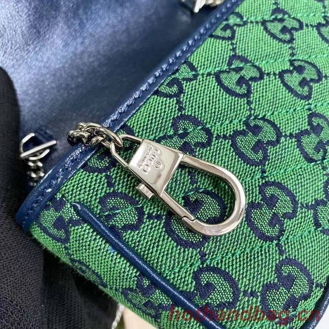 Gucci GG Marmont Multicolor super mini bag 476433 green