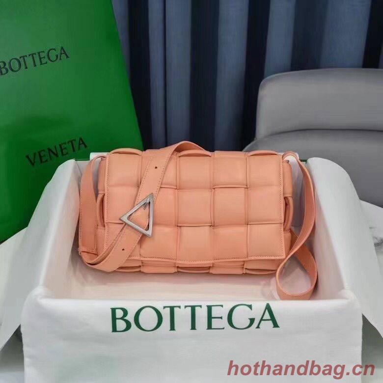 Bottega Veneta PADDED CASSETTE BAG suede 591970 Peachy