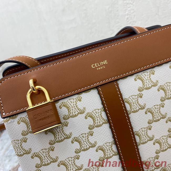 Celine IN TRIOMPHE CANVAS AND CALFSKIN 191992 white