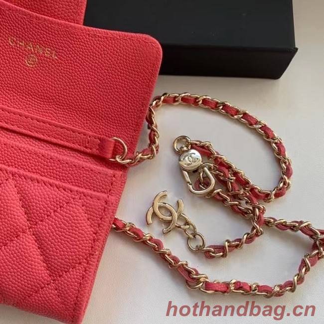 Chanel Original Grained Calfskin Pocket 81081 red