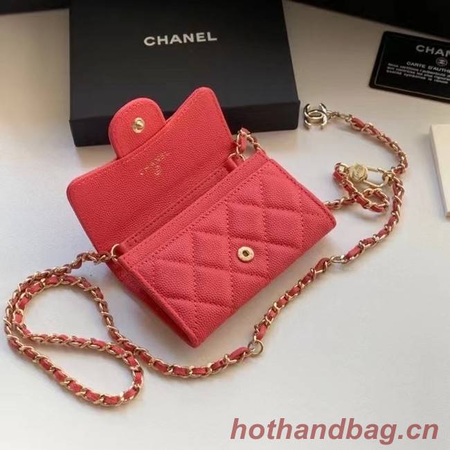 Chanel Original Grained Calfskin Pocket 81081 red