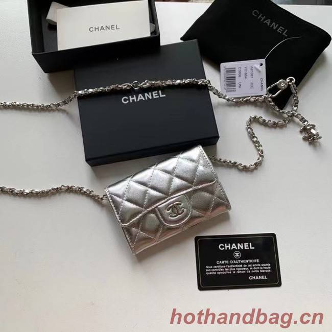 Chanel Original Grained Calfskin Pocket 81081 silver