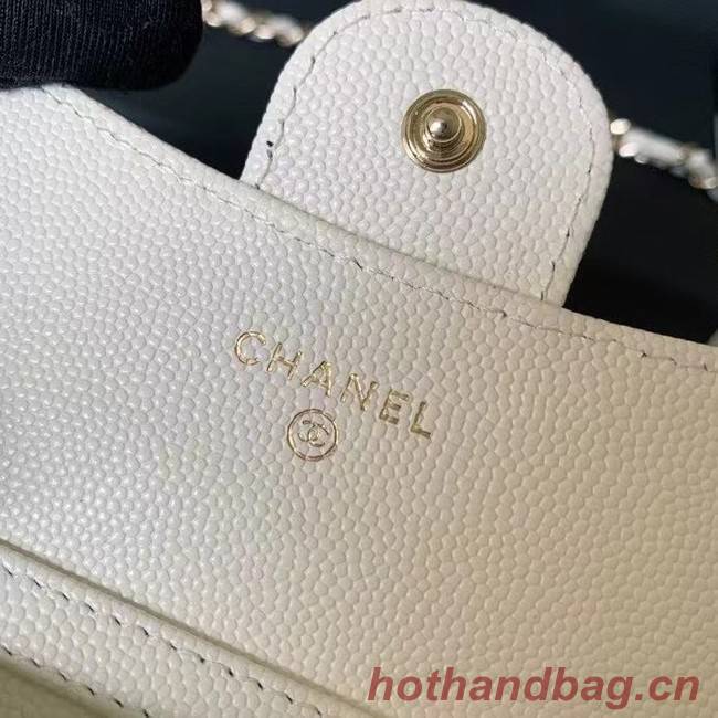 Chanel  Original Grained Calfskin Pocket  81081 white