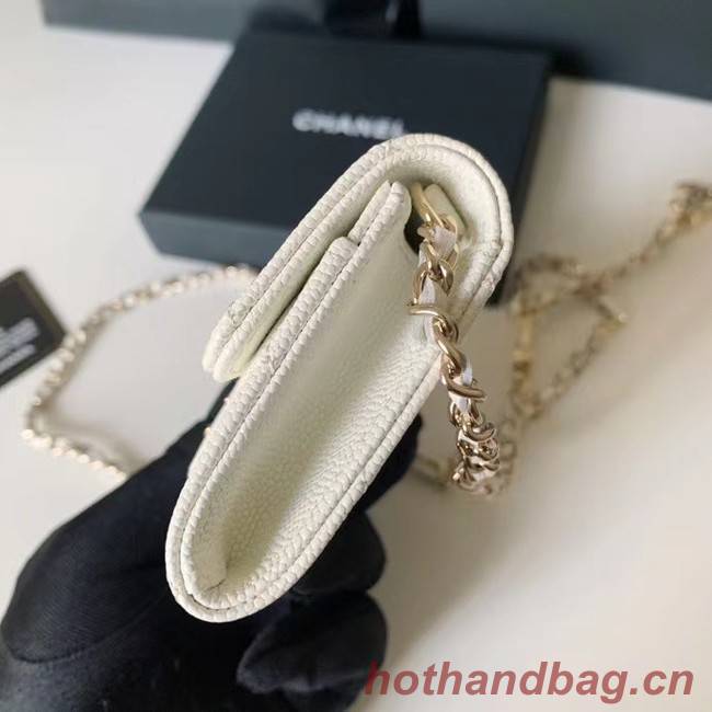 Chanel  Original Grained Calfskin Pocket  81081 white