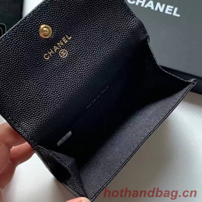 Chanel card holder Calfskin AP2038 black