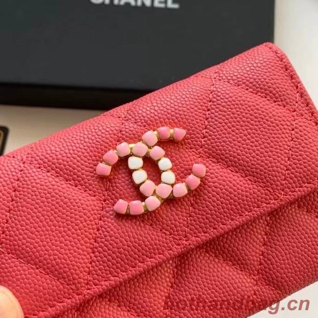 Chanel card holder Calfskin AP2038 red