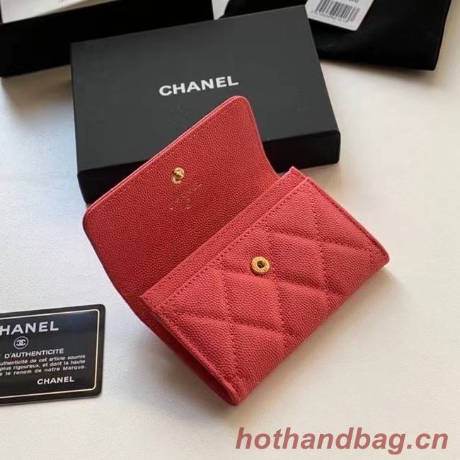 Chanel card holder Calfskin AP2038 red