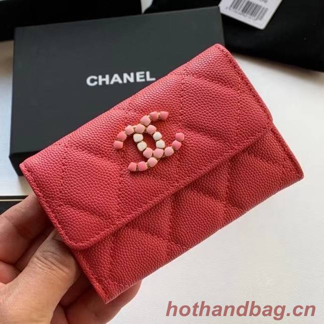 Chanel card holder Calfskin AP2038 red